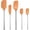 Apricot, variant on Tovolo Flex-Core Spatula Stainless Steel Handled Set (Set of 5) - Black