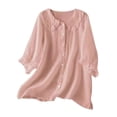 thumbnail image 2 of frariair ​Breathable Short Sleeve Blouse Featuring Retro Inspired Design Perfect For Artisan Markets And Coastal Getaway Style​ Red, 2 of 4