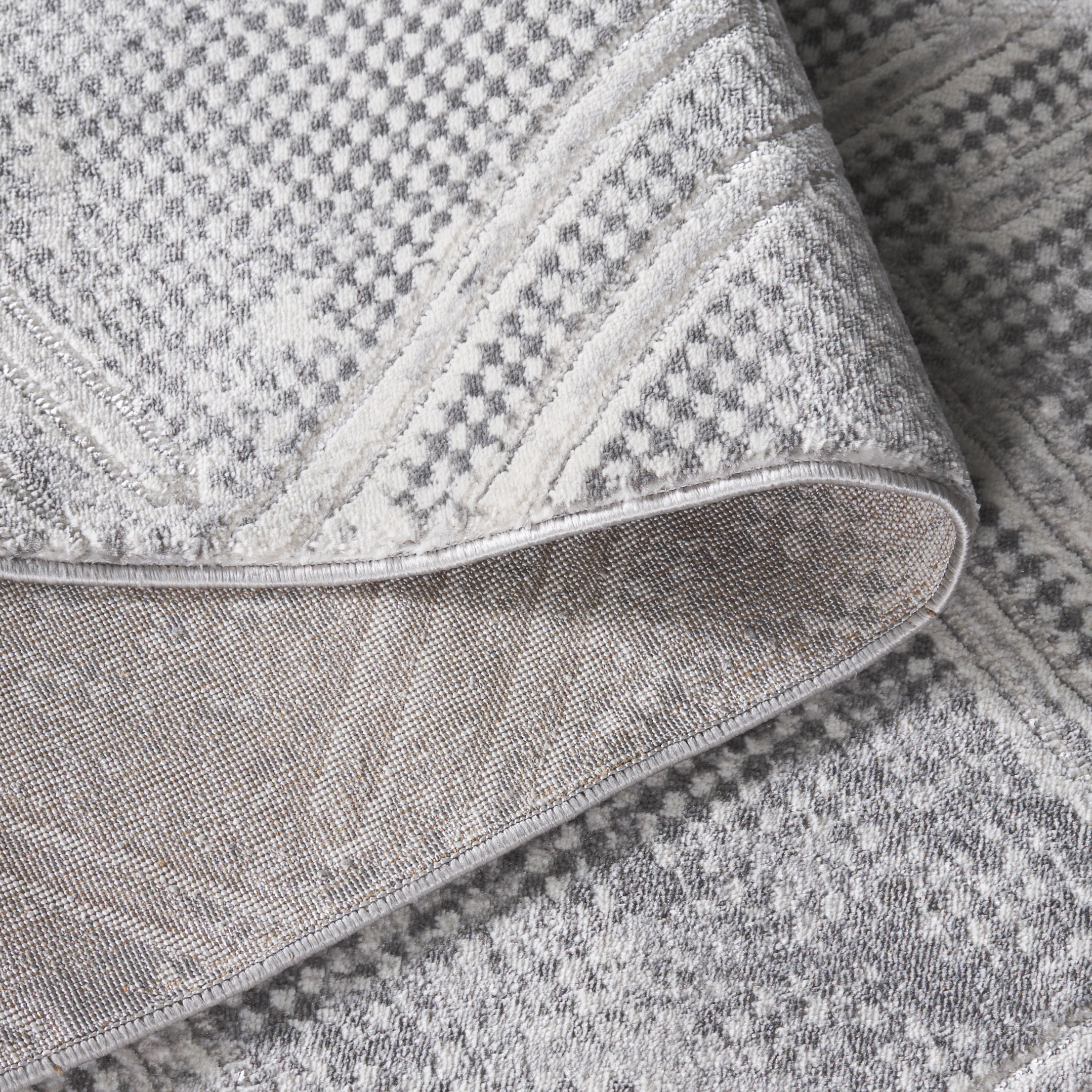 SAFAVIEH Hanna Grover Geometric Area Rug, Grey/Ivory, 8' x 10'