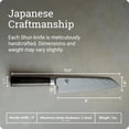 thumbnail image 4 of Shun Dual Core 8" Kiritsuke Knife, Handcrafted Japanese Kitchen Knife for Professional and Home Chefs, VG10 and VG2 Damascus Steel Blade, Pakkawood Handle, 4 of 7
