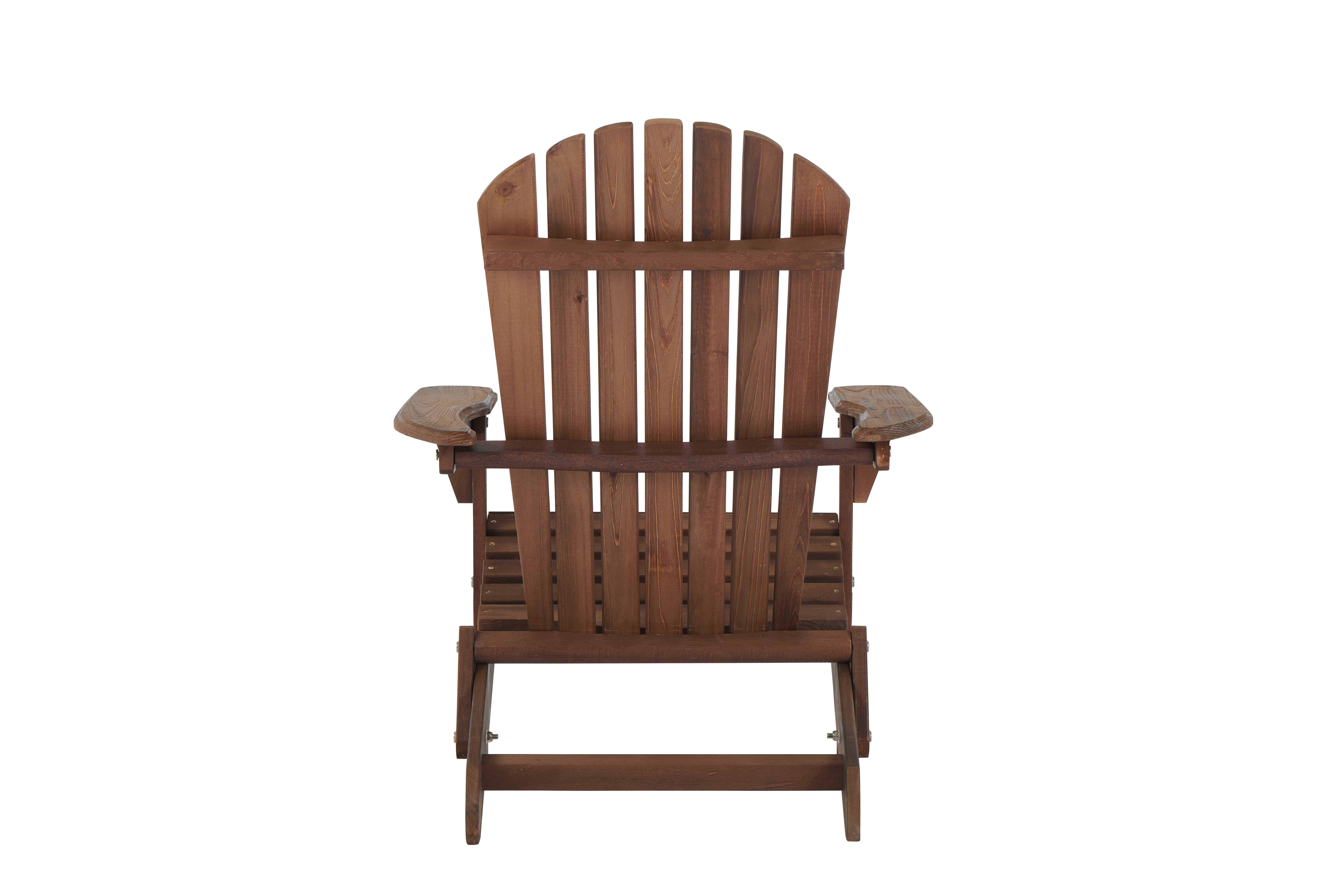 Set of 2 Solid Wood Folding Adirondack Chairs - Half Assembled Outdoor Patio Lounge Chairs for Backyard, Deck, Poolside & Fire Pit - Premium Hemlock Wood Garden Furniture
