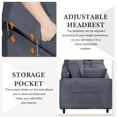 thumbnail image 5 of Modern corduroy modular section sofa, U-shaped convertible L-shaped sofa set with pillow, oversized sectional sofa with footstool, suitable for living room, 5 of 5