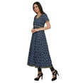 thumbnail image 2 of Moomaya Printed Front Slit Dresses For Women Short Sleeve Kurti Summer Wear, 2 of 6