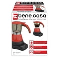 thumbnail image 3 of Bene Casa - Cafetera Espresso Eléctrica 1-3 Tazas Roja, Cafetera Eléctrica Roja de 3 Tasas Modelo BC-95514., 3 of 9