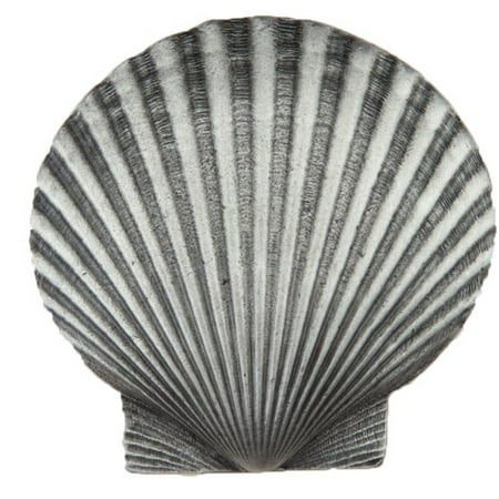 Antique Pewter Scallops - Acorn Large Scallop Novelty Knob