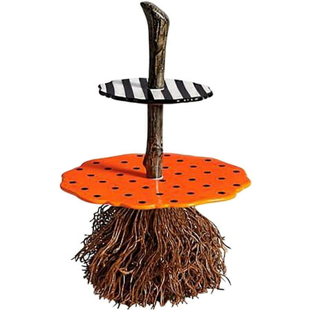 Halloween Snack Bowl Stand, Creativ Broomstick Pompoen Snack Mand met 3