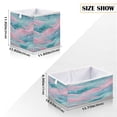 thumbnail image 3 of Storage Basket Foldable Open Organizers for Clothes Toys Books11.02x11.02x11.02in Pastel Blue and Pink Waves, 3 of 8
