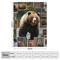 thumbnail image 4 of ARISTURING Bear Blanket Soft Cozy Wild Forest Woodland Animal Bears Plush Decor Throw Blanket All Season Ultra Warm Lightweight Fuzzy Blanket Gifts for Girls Boys Men Women Adults Kids Bed, 4 of 6