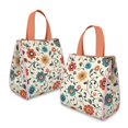 thumbnail image 2 of Pioneer Flower Floral Print Pattern Insulated Lunch Bag for Women & Adults,Large Portable Soft Cooler Lunch Bag,Thermal Food Storage Tote with Pearl Cotton,8.66L,8.75x5.75x9.5 Inch, 2 of 6