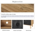 thumbnail image 6 of Black Carved Symmetrical Design Door And Wood Coloured Frame for TV Stand Table,Living Room, Entryway (Black), 6 of 11