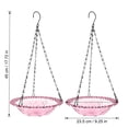 thumbnail image 2 of KoiLife Bird Feeder Tray Platform Bird Feeder Birdfeeders Outside Hanging Finch Feeder Cardinal Bird Feeder 18" Purple 2 Pcs Single Layer Hanging Bird Feeder with Metal Chain Bird Bathing Basin, 2 of 5