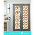 thumbnail image 5 of Window Privacy Film Fall Orange Pumpkin Stained Glass Window Film Decorative Sun Block Window Cover Watercolor Farmhouse Plants Leaves Window Clings Static Adhesive Sticker for Bathroom 17.7"x78.7", 5 of 7