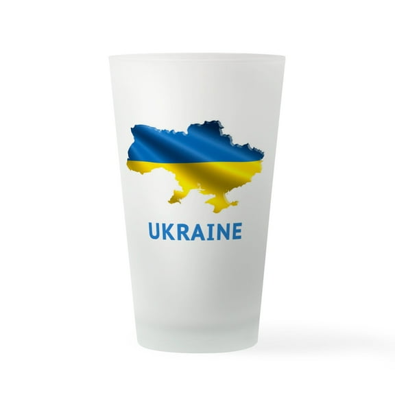 CafePress - Cool Ukraine Flag Ukrainian Pride N - Pint Glass, Drinking Glass, 16 oz. CafePress