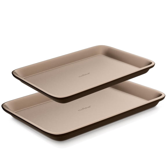 NutriChef NC2TRBK1 - Kitchen Oven Baking Pans - Deluxe Non-Stick Cookie Sheet Bakeware (2-Piece)
