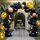 thumbnail image 5 of 16 globos redondos gigantes dorados en 4D de 10 a 22 pulgadas, 16 unidades, de TONIFUL, 5 of 7