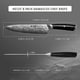 thumbnail image 3 of Cuchillo de chef Hecef cuchillo de cocina japonés de acero Damasco de 8 pulgadas cuchillo profesional extra afilado VG10, 3 of 10