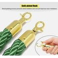 thumbnail image 3 of Stanchion Rope Green Red White 3-color Hemp Rope, 2 Pcs Braided Rope Safety Barriers, 0.8m 1.2m 1.5m Crowd Control Twisted Rope Barrier for Queue Line ( Color : Green- A , Size : 2.7m/8.9ft/106in ), 3 of 8