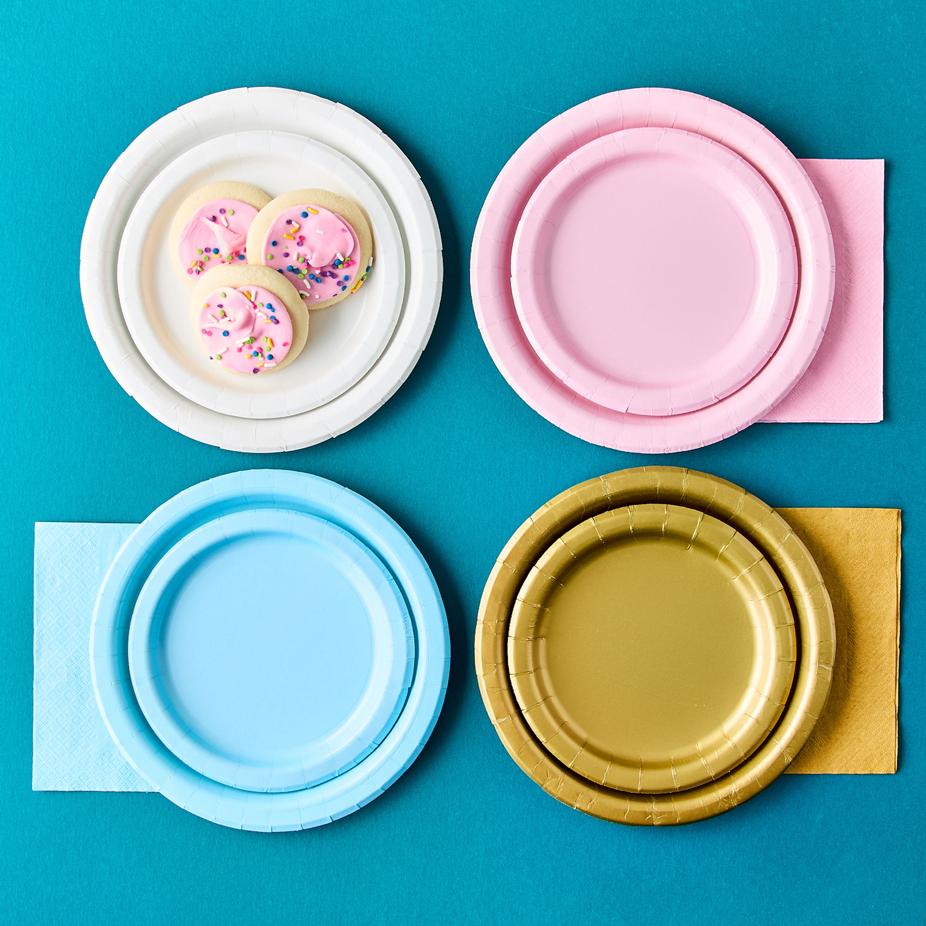 (6 pack) Disposable Paper Plates, 9", Powder Blue, 20 Pieces, by Way To Celebrate