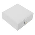thumbnail image 3 of Jewelry Case, Single Layer Magnetic Button Portable Classified Space Jewelry Storage Case  For Travel White, 3 of 8