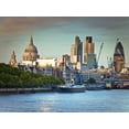 thumbnail image 2 of Frank, Assaf 18x15 Gold Ornate Wood Framed with Double Matting Museum Art Print Titled - London skyline over the river Thames, 2 of 4