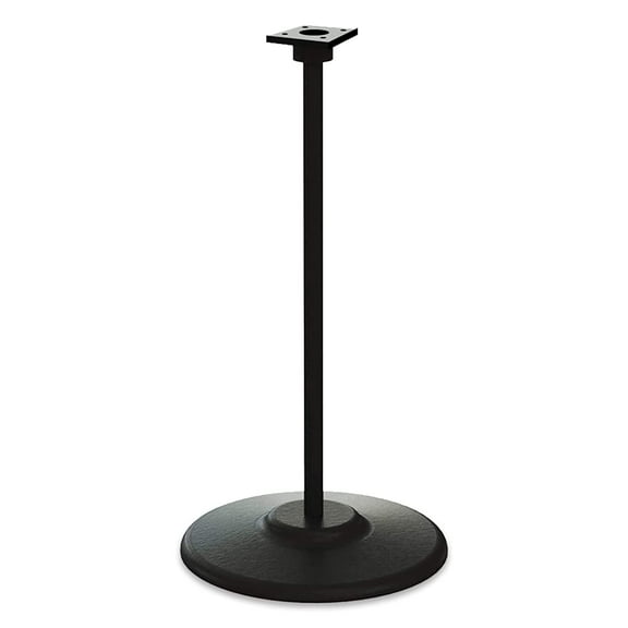 Single Black Metal Stand with Square Base for Candy Gumball Bulk Vending Machines