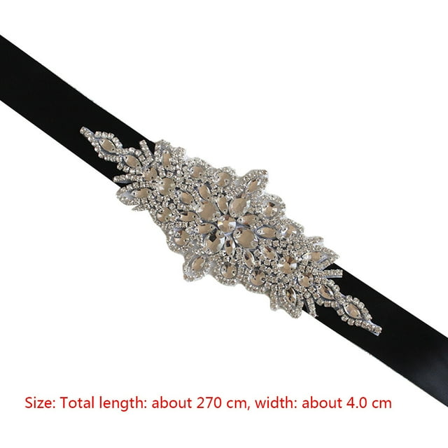 Rubans de Mariage Ceinture de Mariée Robe Soirée Fête Ceinture Bal Ceintures en Cristal Soirée Fête Fait Main Ceinture en Strass