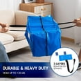 thumbnail image 5 of Extra Large Moving Bags, 4 Pack Heavy Duty Moving Bags, Sturdy Backpack Straps, Handles, Zippers, Folding Collapsible Reusable Moving Storage Tote Bags for Clothes (Blue), 5 of 7