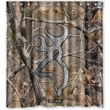 Ganma Browning Deer Logo Shower Curtain Polyester Fabric Bathroom Shower Curtain 60x72 inches