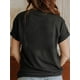 thumbnail image 2 of Women's Cotton T-Shirt with Ghost Reading Books Graphic, Casual Crew Neck Short Sleeve Tee, Knit Fabric with Slight Stretch, Regular Length Cartoon Print Top for all Seasons, 2 of 6