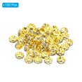 thumbnail image 3 of Unique Bargains 4mm Spacer Beads, 100pcs Bead Spacers Rhinestone Round Bulk Beads for Jewelry Making, Gold, 3 of 5