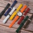 thumbnail image 6 of Premium Silicone Watch Bands,Quick Release Rubber Watch Strap for Men and Women,Strap Width 18mm,Green with Silver Buckle, 6 of 6
