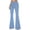 Blue and White Checkered, variant on Bell Bottom Jeans for Women High Waisted Stretch Plaid Flare Jeans Slimming Denim Wide Leg Bootcut Pants(Black and White Checkered,12)