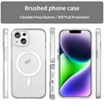 thumbnail image 2 of For iPhone 14 MagSafe Frosted Translucent TPU + PC Full Coverage Phone Case,White,For iPhone 14, 2 of 8