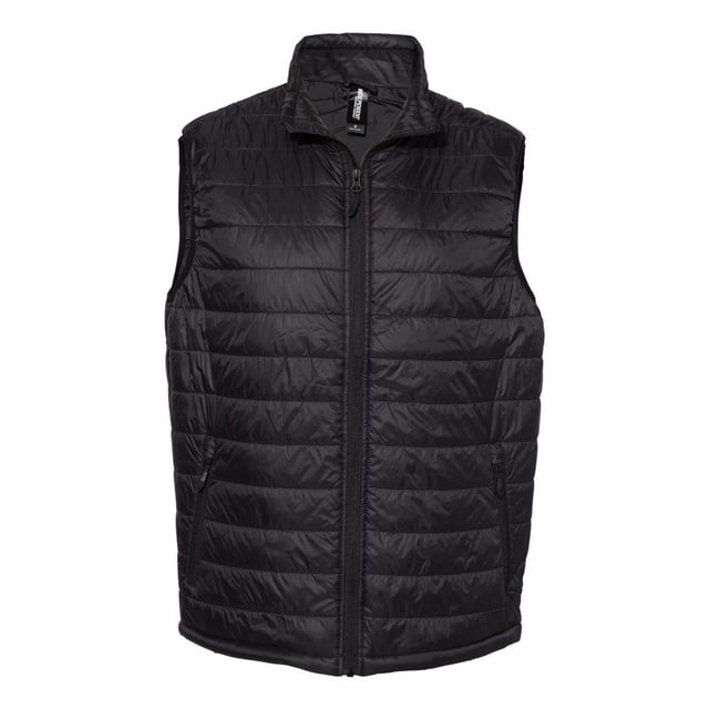 Independent Trading Co. Puffer Vest, XL, Black