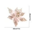 thumbnail image 2 of Specollect Clearance 3Pcs Large Magnolia Christmas Flowers Oversized Magnolia Artificial Flowers for Tree Decor Faux Magnolia Christmas Stems with Glitter, Pearl Ornaments for Xmas Wreath, 2 of 5