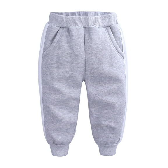 Toddler Boys Sweatpants Gray Boys School Pants Drawstring Jogger Sweatpants With Pockets Girls Solid Pants Kids Spring Fall Sweatpants 2-3 Years