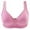 Purple, variant on RYRJJ Clearance Women's Minimizer Bras Polka Dot Comfort Cushion Strap Wirefree Full-Coverage Large Bust Non-Padded Bra(Pink,S)
