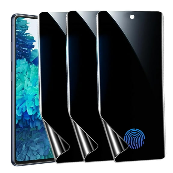 ZYQEEE [3 Pack] Privacy Screen Protector for Samsung Galaxy S20 FE 5G,Supports Fingerprint Unlock, Anti-Spy Flexible TPU Screen Protector for Samsung S20 FE 6.5-inch