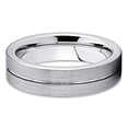 thumbnail image 3 of Tungsten Wedding Band Tungsten Carbide Ring Brushed Tungsten Ring Gray Tungsten Band 6mm Comfort Fit (6), 3 of 3
