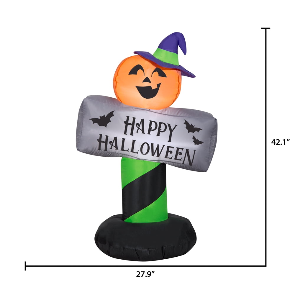 Airblown Inflatables Happy Halloween Sign w/ JOL