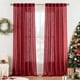 thumbnail image 1 of Cortinas MIULEE de lino rojo burdeos, 264 x 305 cm, 2 paneles, 1 of 7