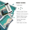 thumbnail image 4 of Lantern Press 1000 Piece Jigsaw Puzzle, Lake Clark National Park, Alaska, Lithograph, 4 of 5