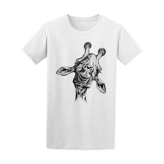 Black & White Giraffe T-Shirt Men -Image by Shutterstock, Male x-Large
