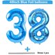 thumbnail image 2 of Globo LVMOQIQIU Número 38 Azul de Papel Metalizado 40 Pulgadas Decoración para Fiesta, 2 of 7