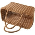thumbnail image 3 of Monyance Storage Basket Woven Rattan Market Basket for Outdoor Travel and Family Party(14.17X8.27X7.48Inches), 3 of 11