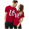 thumbnail image 2 of Valentine's Day Special Meaning Printed T Shirt for Women Couple Graphic Tee Soft Comfortable Casual Top, 2 of 2