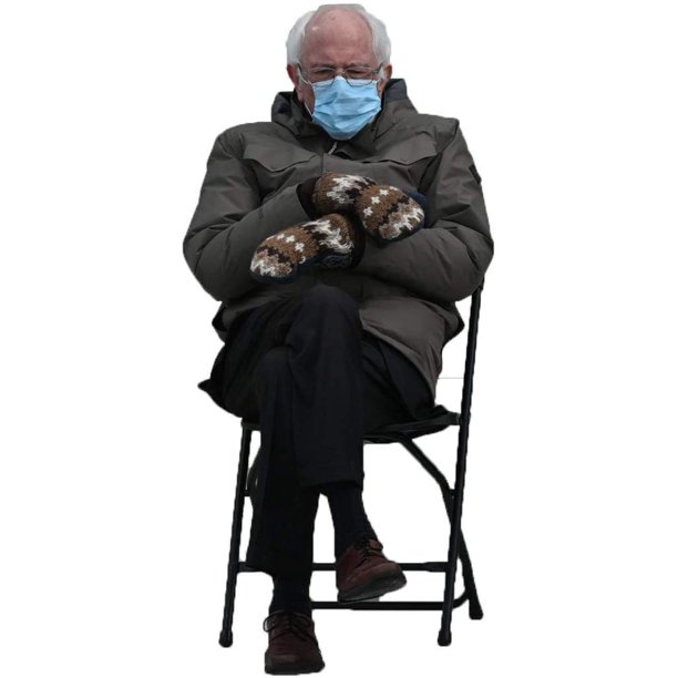 Bernie Sanders Mittens Sitting Inauguration Sticker 4 25 By 2 Clear Background So You Can Put Bernie Anywhere Indoor Sticker Make Your Own Real Life Funny Meme Walmart Com