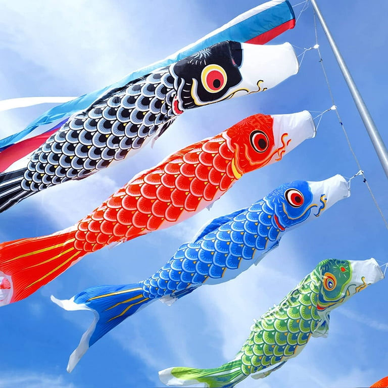 Housoutil 5pcs Koinobori Fish Flags for Outside Outdoor Garden Flags  Japanese Flags Decorative Carp Windsock Outdoor Flags Windsock Fish Flag
