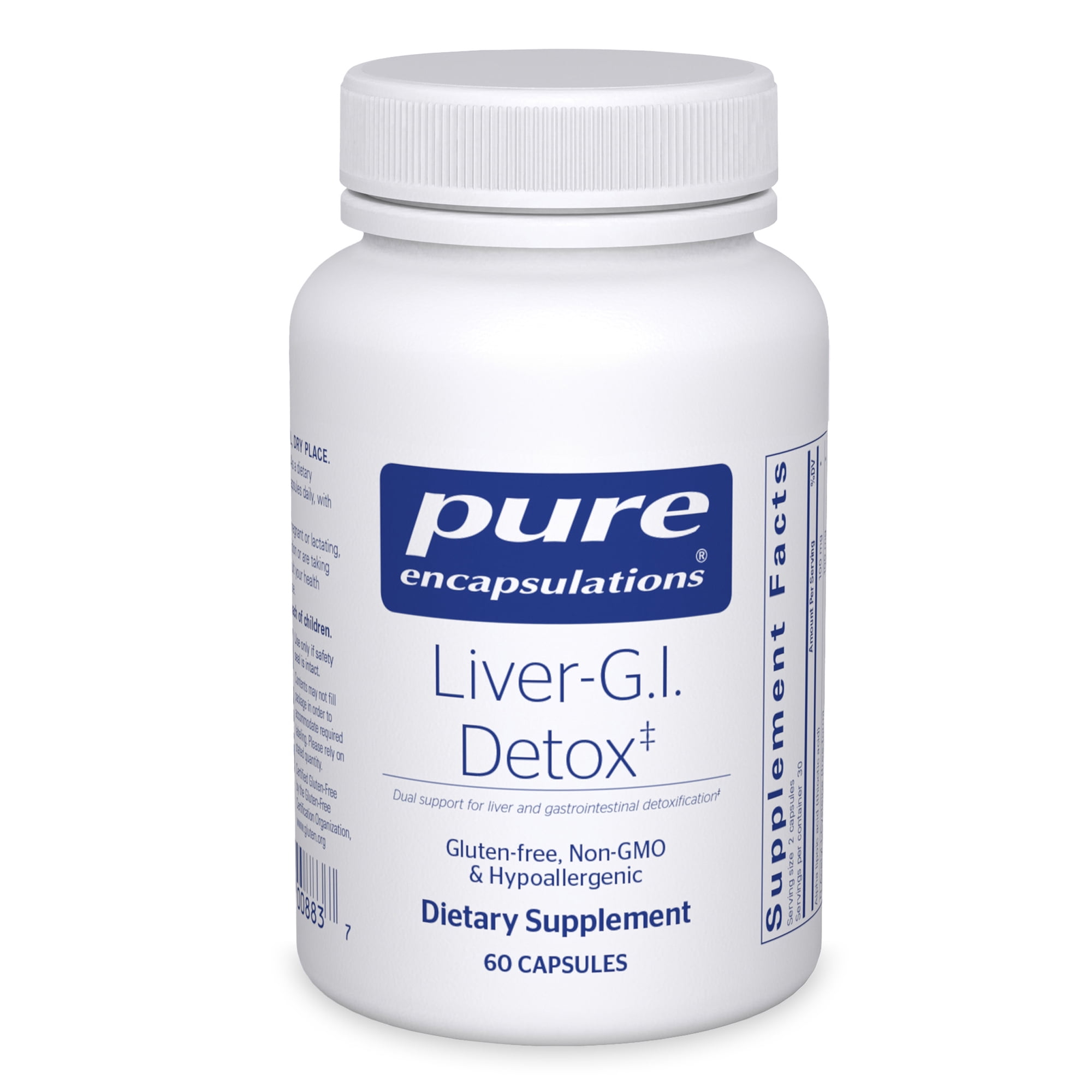 Pure Encapsulations Liver-G.I. Detox - Liver Cleanser & GI Detox* - With Alpha Lipoic Acid & Curcumin Extract - Gluten Free & Non-GMO - 60 Capsules