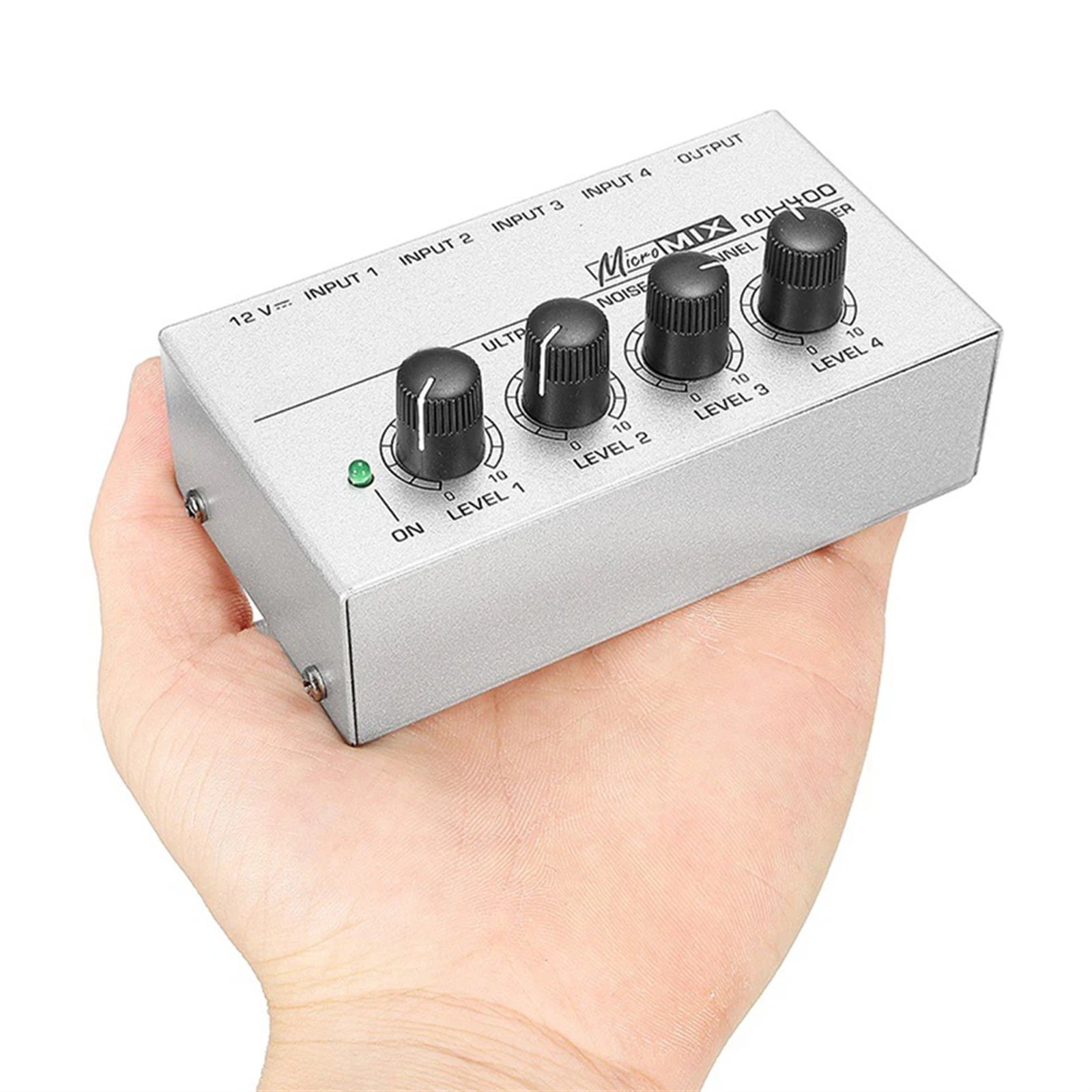 MX400 Sound 4 Channel Portable With Power Adapter Mini KTV Professional Family Au-dio Mixer Ultra Compact Mono Low Noise